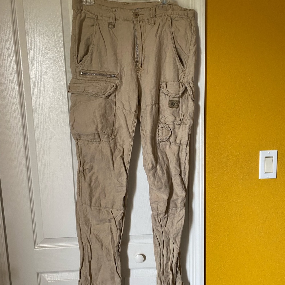 Y2K Armani Exchange Khaki Cargo Pants [Size 34]